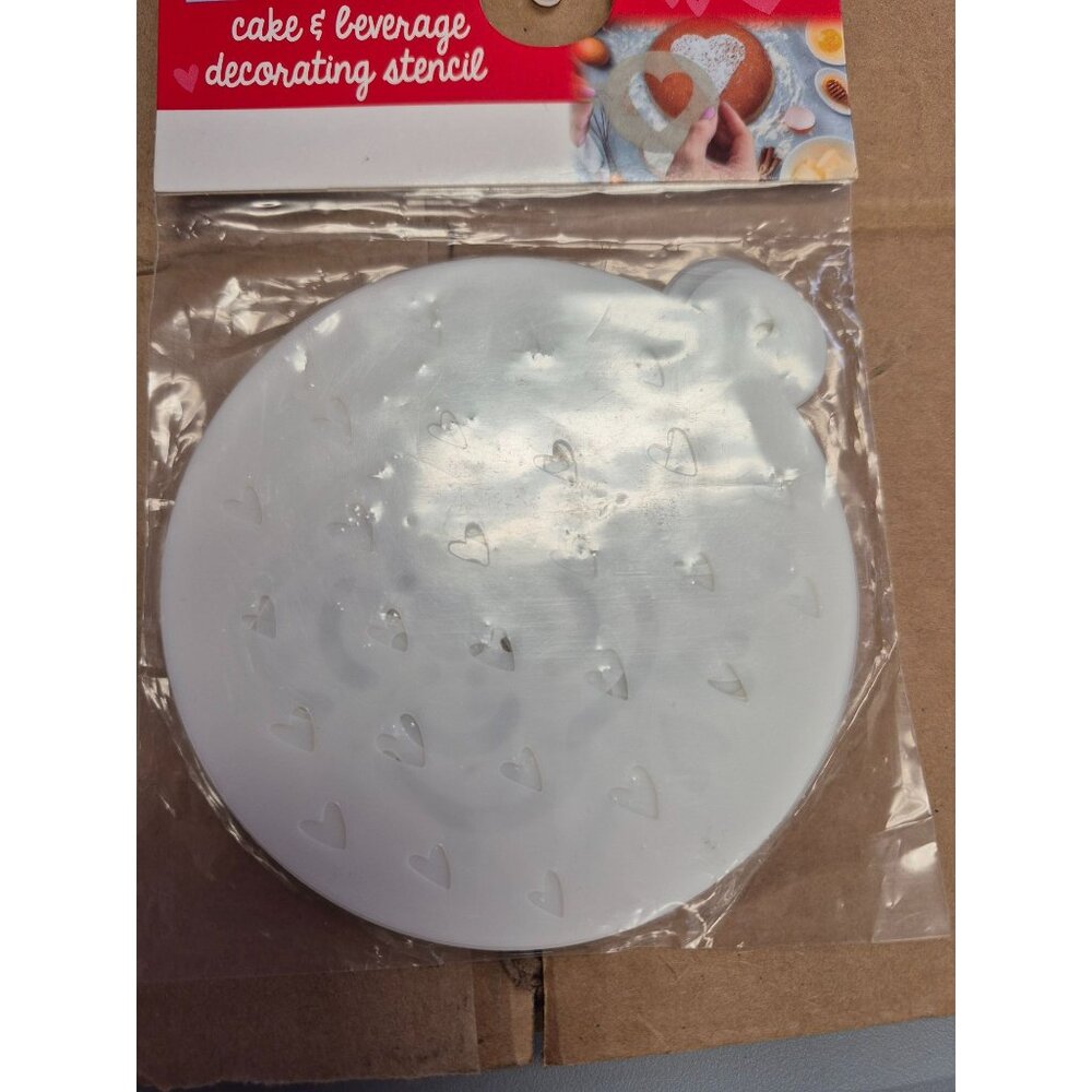 Heart-Shaped Cake & Beverage Decorating Stencil By Anko